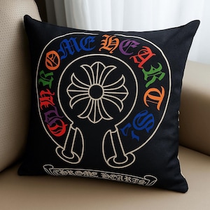 Funda de almohada cuadrada gótica cruzada / Cojín blanco de lujo para decoración moderna del hogar, sala de estar, dormitorio u oficina