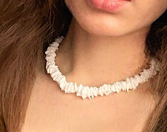 Puka Shell Necklace: Seashell Necklace, Seashell Choker, Shell Necklace, Surfer Necklace, Charming Necklace, Hawaiian Jewelry, Shell Pearl