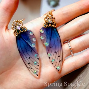 Butterfly Wing Earrings: Butterfly Wings, Fairy Wing Earrings, Butterfly Earrings, Cute Earrings, Fairy Wing, Fairy Earrings, Summer Jewelry image 3