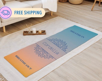 Personalize Yoga Mat Custom Non-Slip Yoga Mat Retreat mat Gifts for Her Yoga Gifts Yoga Class Pilates Mat Exercise Mat Mothers Day Gift