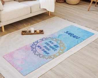 Personalize Yoga Mat Custom Non-Slip Yoga Mat Retreat mat Gifts for Her Yoga Gifts Yoga Class Pilates Mat Exercise Mat Mothers Day Gift