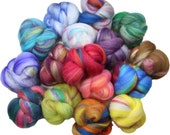 Lucky Dip Hodgepodge battlings mini batts (4 oz.) merino wool, silk, bamboo, etc.