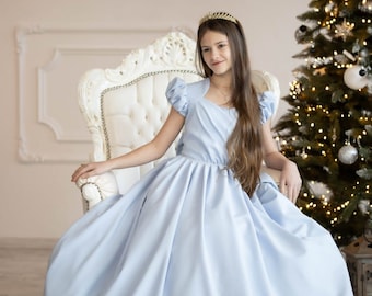 Dress. festive elegant ball gown. dress for a girl. a chic dress.