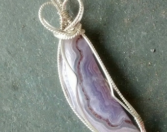Copper Wire Weave Wire Wrap Pendant necklace Gift For Mom Agate Necklace Aztec Pendant Crystal Pendant Necklace Vintage Pendant