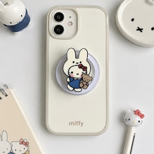 ハローキティ ミッフィー MagSafe スマホグリップ、かわいい手作りスマホスタンド、誕生日プレゼント、マグネット式 Kindle グリップ