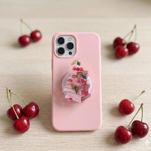 MagSafe phone grip, kawaii books handmade phone stand, birthday gift, magnetic Kindle Grip, aesthetic e-reader stand