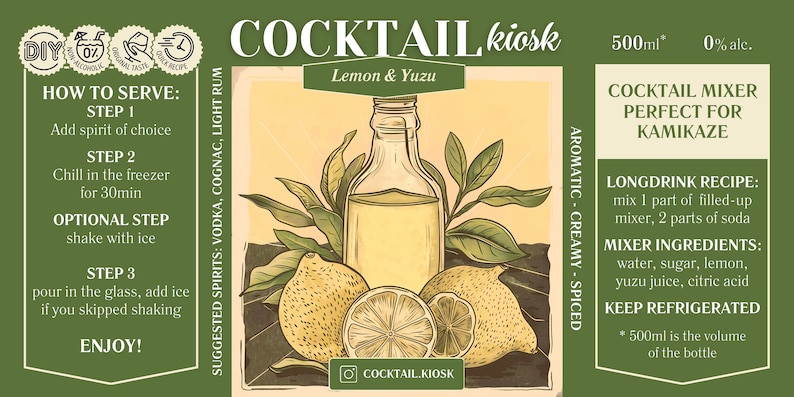 Tasting Set of 4 different Cocktail Pre-Mixers , Perfect for House Cocktail Party/Special Occasion serves 16-20 cocktails, 350ml each bottle zdjęcie 4