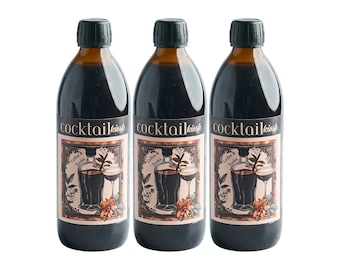 Party set of x3 Coffee and Tonka Pre-Mixer, Perfect for Espresso Martini, serves 12-15 cocktails, 350ml each bottle