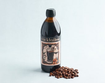 Coffee and Tonka Pre-Mixer, Perfect for Espresso Martini, serves 4-5 cocktails, to be mixed with alcohol or with tonic water 350ml