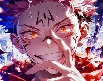 Conjunto de impresiones artísticas de Sukuna: Jujutsu Kaisen: Rey de las Maldiciones (Descarga digital 4K)