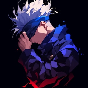 Gojo, Pack of 5, Gojo Satoru, Gojo Art, Gojo Satoru Art, Jujutsu Kaisen Art, Wallpaper Art, Digital Art, AI Art, Wall Art, Gojo 4K Wallpaper