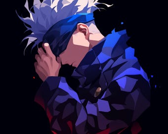 Gojo Satoru Origami Art: Jujutsu Kaisen 4K Wallpaper (4K Digital Download)