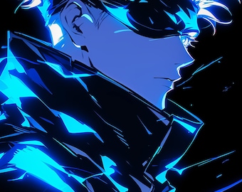 Gojo, 3er Pack, Gojo Satoru, Gojo Art, Gojo Satoru Art, Jujutsu Kaisen Art, Wallpaper Art, Digital Art, AI Art, Wandkunst, Gojo 4K Wallpaper