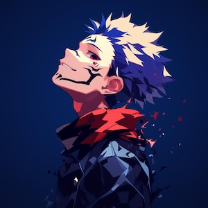Sukuna, 4er Pack, Sukuna Art, Ryomen Sukuna, Ryomen Sukuna Art, King of Curses, Jujutsu Kaisen, Digital Art, AI Art, Sukuna 4K Wallpaper