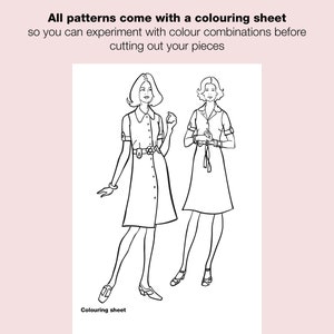 Sewing Pattern Jersey Button dress PDF download EU34-50 image 7