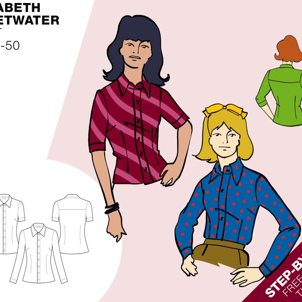 Pattern jersey retro shirt | PDF download | EU34-50