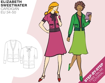 Schnittmuster Jersey Cardigan | PDF-Download | EU34-50