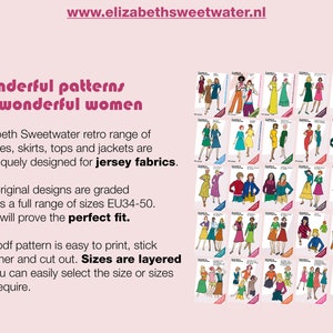 Sewing Pattern Jersey Button dress PDF download EU34-50 image 4