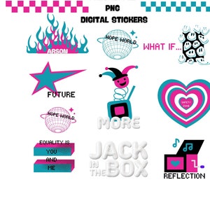 BTS Jhope Jack In The Box stickerpakket - png, svg, jpg - Bts Jhope digitale stickers voor Goodnotes, notability digitale planners...