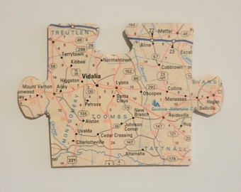 Vidalia, Georgia Jigsaw Puzzle Map Magnet