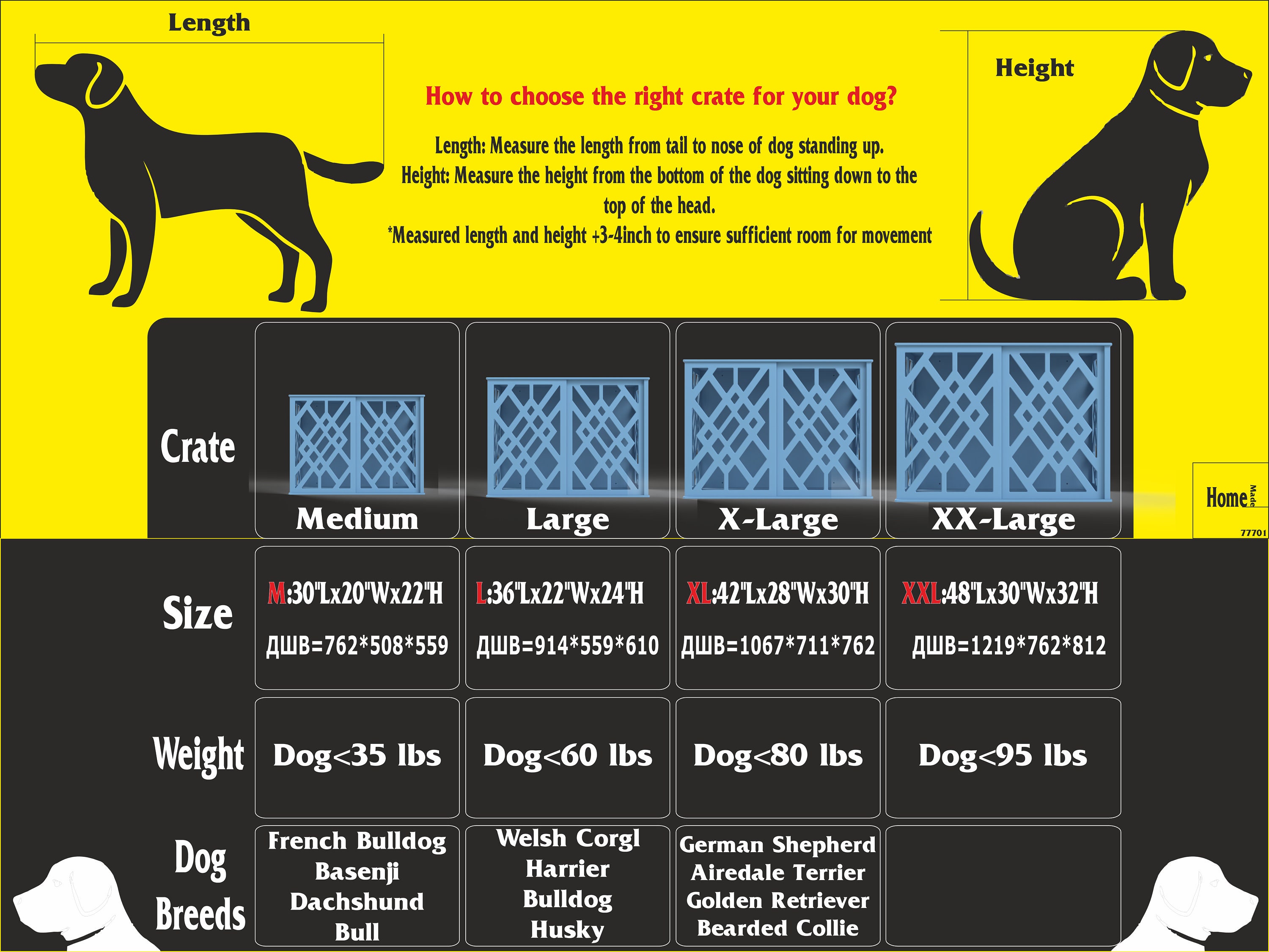 View of Modern Design Dog Crate With Sliding Door, Blue Dog Crate, Wooden Dog ...