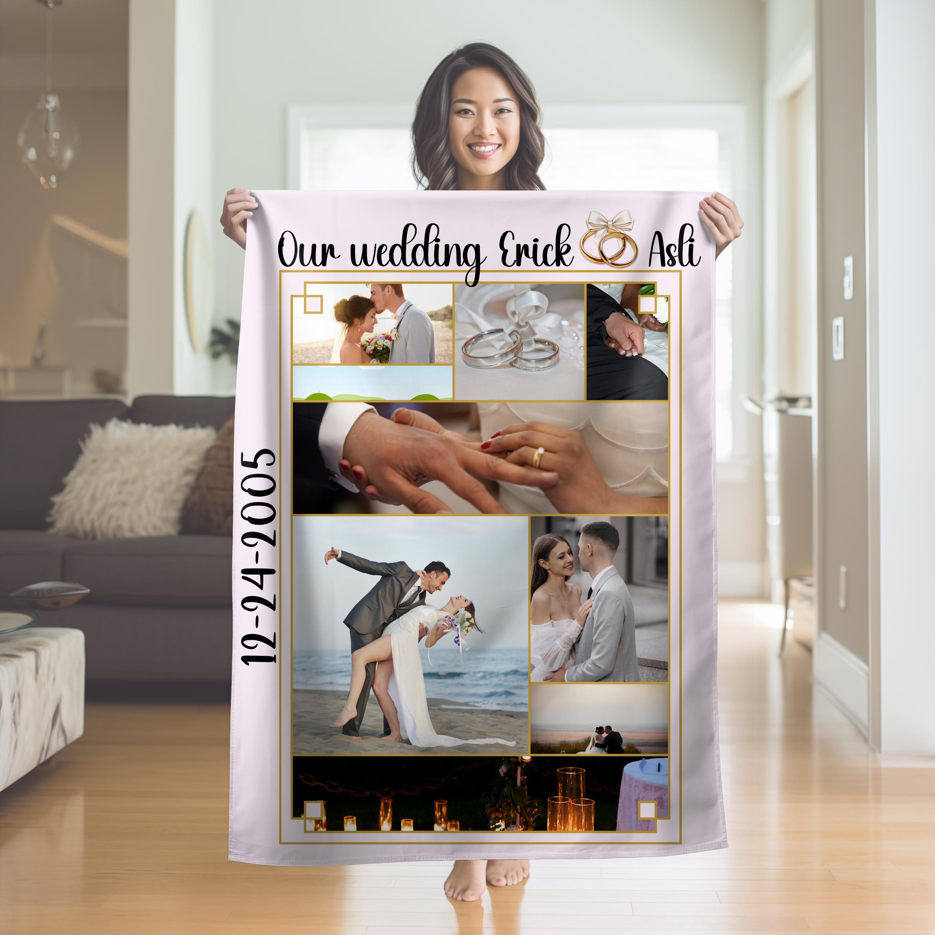Customizable Photo Blanket Collage | Super Cozy Blanket | Personalized Gift for Families | Blanket With a Photo | Picture Collage Blanket