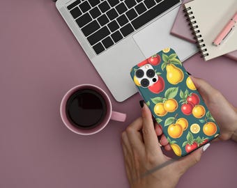 Cases Fruit phone case iPhone case, cover phone iPhone, cover iPhone, Watercolor fruits summer phone case, colorful fruit box gifts for her.