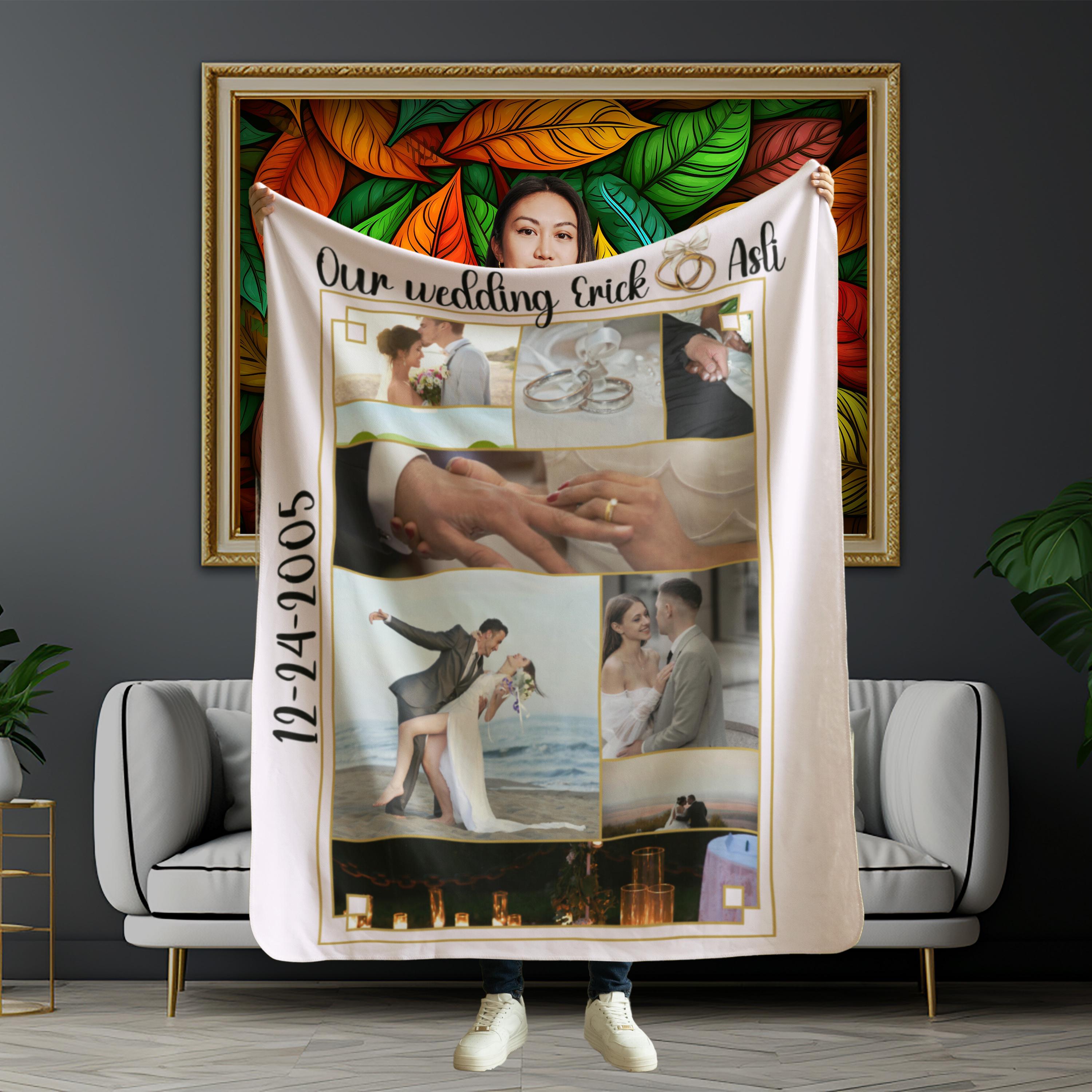 Customizable Photo Blanket Collage | Super Cozy Blanket | Personalized Gift for Families | Blanket With a Photo | Picture Collage Blanket