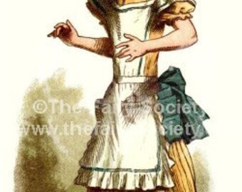 Alice In Wonderland Fabric Block Tall Alice
