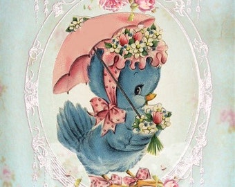 Instant Download Blue Chick Spring