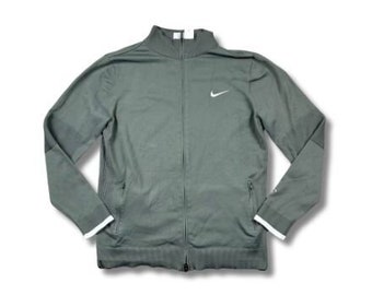 Vintage Nike Jacke Trackjacket Baumwolle Braun L-XL