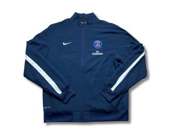 Vintage Nike Paris Saint Germain Trainingsjacke Dunkelblau L