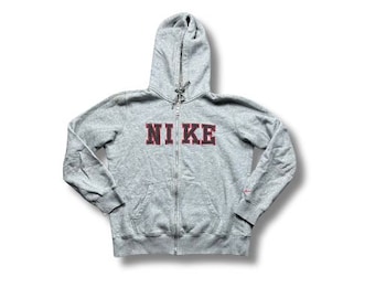 Vintage Nike Sweatjacke Hoodie Sweater Grau M-L