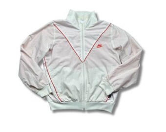 Seltener Vintage Nike Windbreaker M Weiß