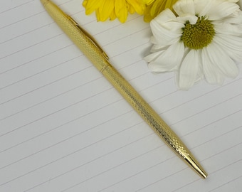 Slim Gold Writing Pen, perfect gift for stationary lovers