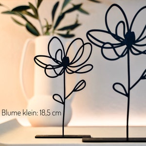 Line Art Blumen zum Hinstellen Holzdeko Frühling filigrane Blumen aus Holz Frühlingsdeko Blume klein