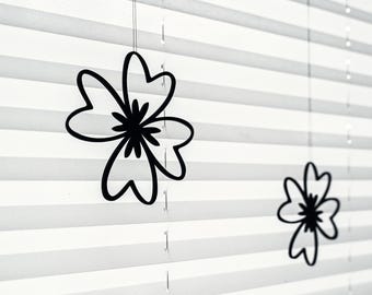 Fensterdeko Hänger Blumen in Kranz mit Perlen Aludraht-622195G