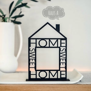 Deko aus Holz Home Sweet Home Line Art Haus Home Tischdekoration aus Holz Deko zum Aufstellen Bild 2