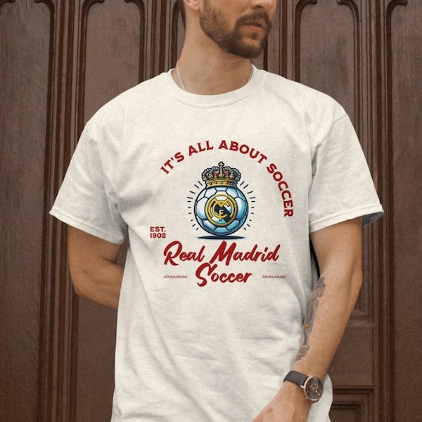 Real Madrid Soccer Shirt Real Madrid Football shirt Real Madrid logo shirt Madrid Soccer Football Logo Greatest Club Futbol Madrid Shirt