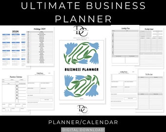 Printable Business Planner | Small Business Organizer | Digital Journal for Entrepreneurs | PDF Download