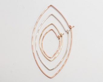 Leaf Hammered Hoop