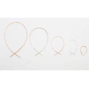 Twist Hoops: Handmade with Recycled Sterling Silver, 14k Gold Fill or 14k Rose Gold Fill image 1