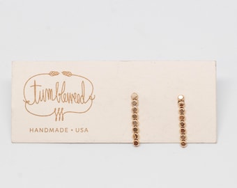 Dot Wire Studs - Available in Gold or Silver