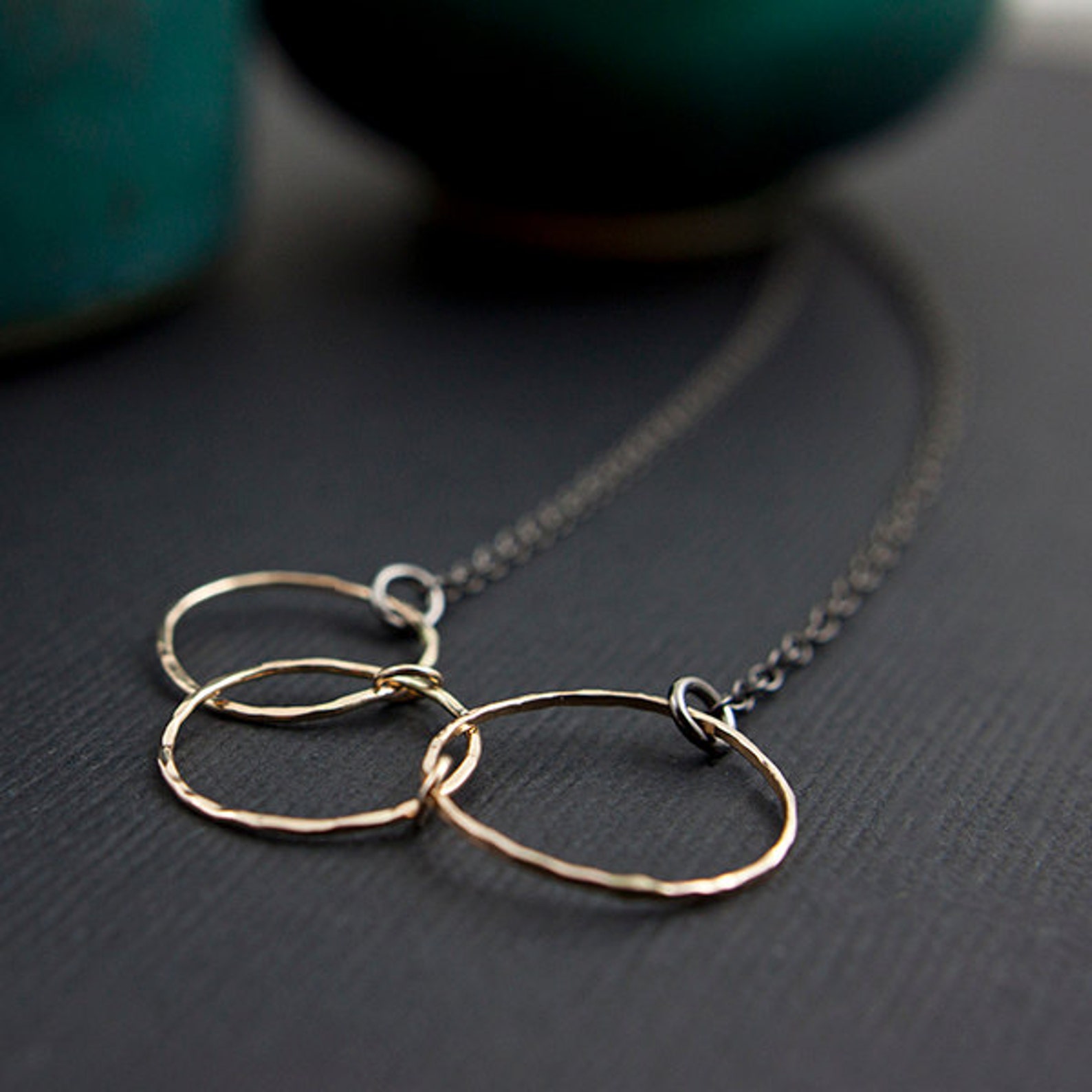 Trio of Promises Ring Necklace Promise Collection Circle Etsy