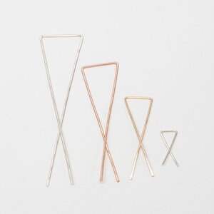 X Hoop Earring in 14K Gold Fill, Rose Gold Fill or Sterling Silver