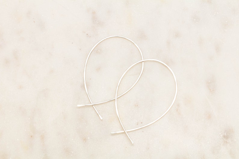 Twist Hoops: Handmade with Recycled Sterling Silver, 14k Gold Fill or 14k Rose Gold Fill image 5