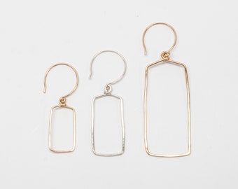 Shape Hoop Earrings - Rectangle - Essential Hoops