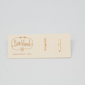 Bar Studs - Available in Gold or Silver