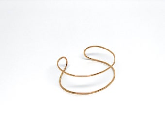 Double Cuff Bangle in Gold Fill, Rose Gold Fill or Sterling