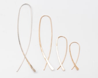 Long Twist Earring in 14K Gold Fill, Rose Gold Fill or Sterling Silver